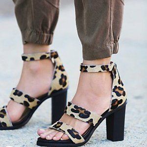 Free People Leopard Loca Heels
